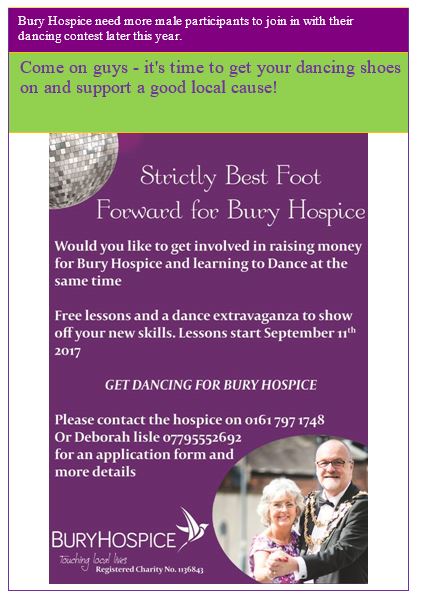 Bury Hospice - Strictly Best Foot Forward